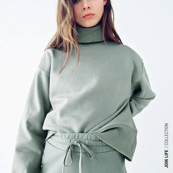 Zara Tops - ⭐️HP NWT Zara High Collar Sweatshirt